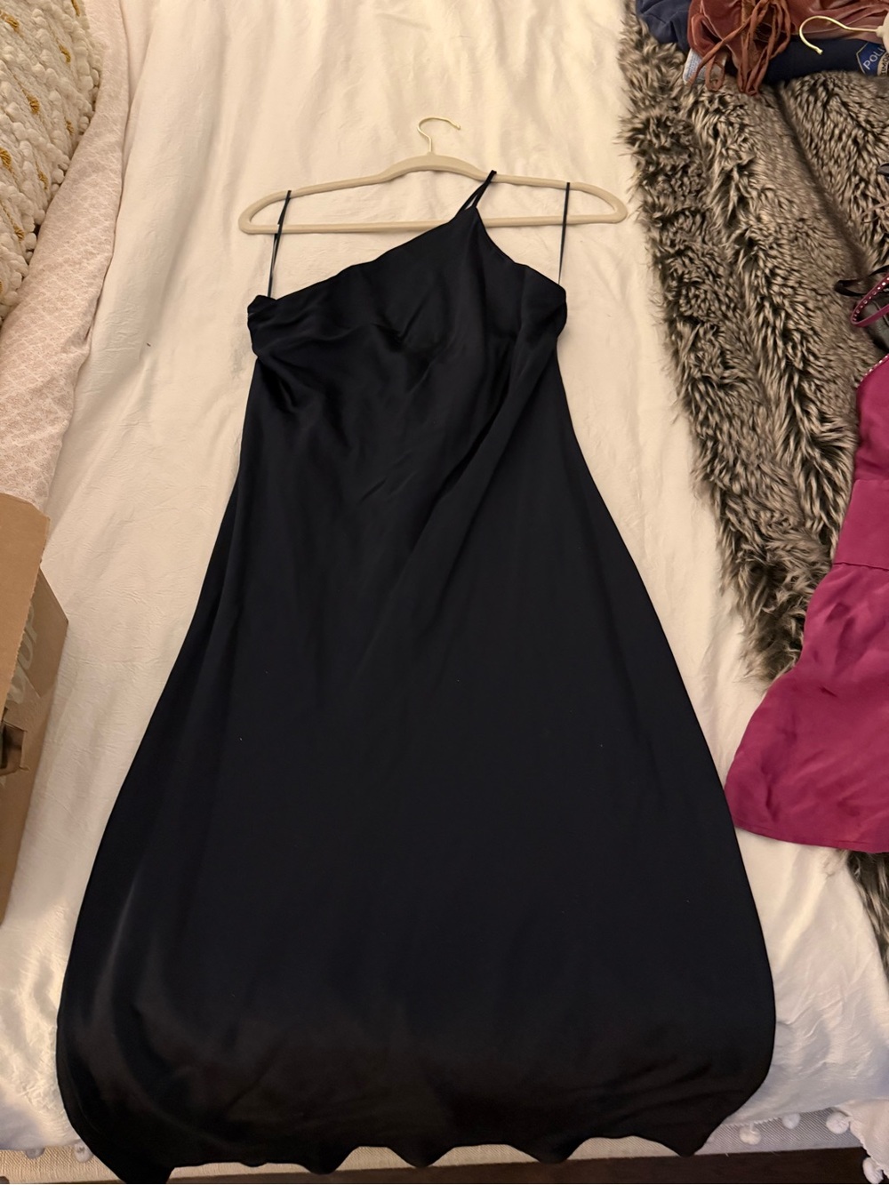 Express One-Shoulder Slip Dress